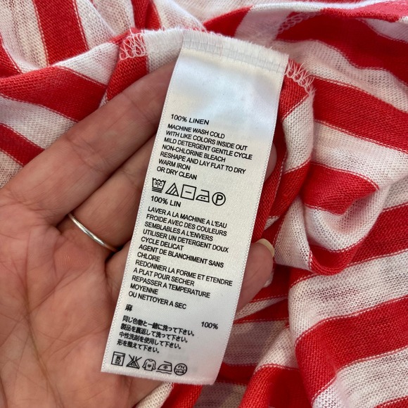 Tommy Bahama Serena Stripe Linen Dress‎ Size M/M (8/10) Red White NWT - Picture 7 of 9